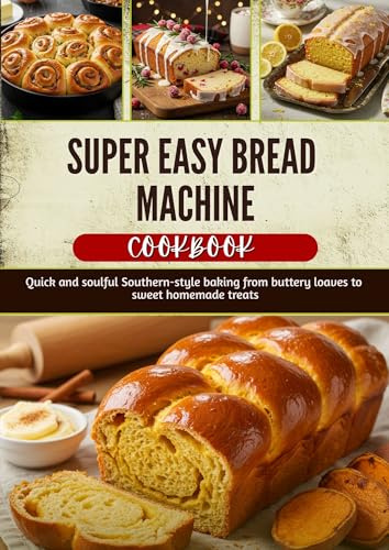 SUPER EASY BREAD MACHINE COOKBOOK : Effortless Homemade Loaves with Southern Flair—From Sweet Classics to Hearty Crusts