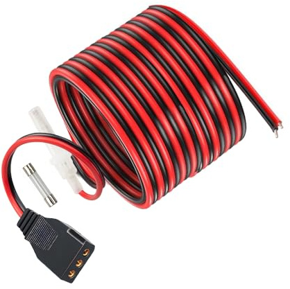 WoTravelPaL 9.8ft CB Radio Power Cord 3-Pin 2-Wire, Heavy-Duty 16AWG 1.5M Fused Power Cable with 15A Fuse, Compatible with Cobra Galaxy Midland Ham Radios – CB Radio Accessories
