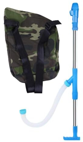 vreplrse Spandiconcime manuale, zaino agricolo, borsa durevole, applicatore di letame per esterni, set di attrezzi, zaino agricolo, borsa portatile per esterni , Acciaio inossidabile , Tubo 90cm