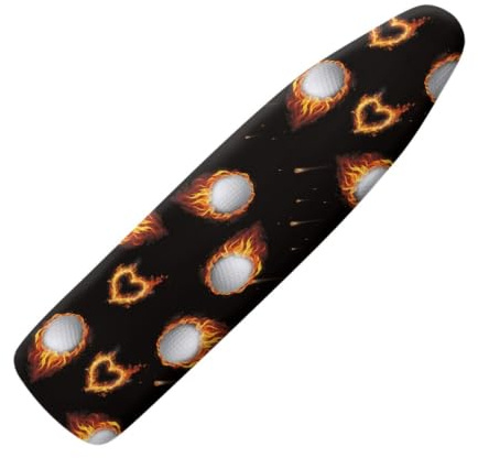 Copri Asse da Stiro Nero Bianco Copriasse da Stiro Riflettente al Calore per Stiratura Rapida Mollettone Copertura Copri Ferro da Stiro Universale Montaggio Facile 140x40cm