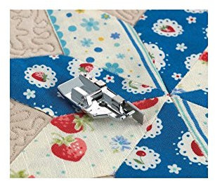 BROTHER Patchworkfuß 1/4 mit Kantenführung - Metall - Nähfuß für Patchwork/Quilten 1/4 oder 1/8 Nahtzugabe - F057