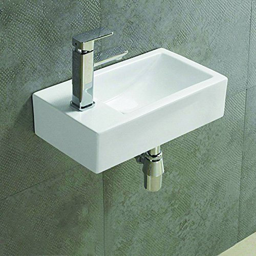 Lave Main Rectangulaire Gauche, 45x25 cm, Céramique, Studio