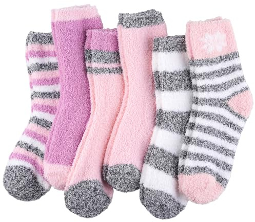 Toes Home Fluffy Bed Socks Womens, Winter Warm Fuzzy Socks for Girls Ladies