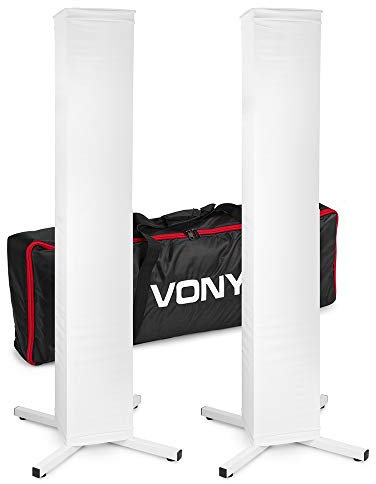 Vonyx DJP165 DJ Plinth Stands Pair with Bag, Portable Light Podiums, Professional Moving Head Plinths, Sturdy Easy Assembly DJ Light Podium for Events and Performances