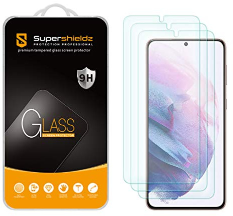 Supershieldz (3 Pack) Designed for Samsung Galaxy (S21 Plus 5G) Tempered Glass Screen Protector, Anti Scratch, Bubble Free