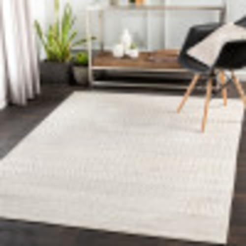Livabliss Honolulu Geometric Rug - Scandi Area Rugs Living Room 150x213 cm, Dining, Kitchen - Neutral, Abstract Patterned Rugs, Boho Style, Easy Care Pile - Large Rug, Ivory and Grey