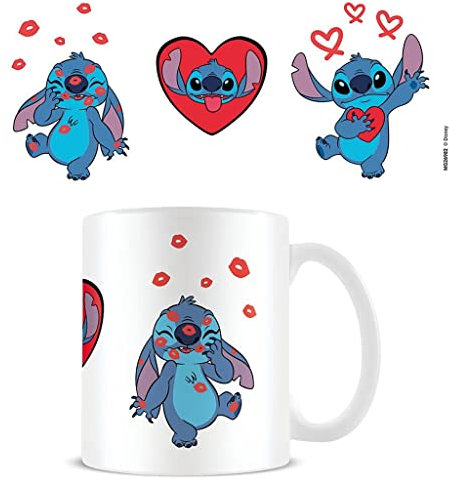 Pyramid International Keramiktasse – Lilo&Stitch – Love – 315 ml – Geschenkidee zum Geburtstag – offizielles Lizenzprodukt