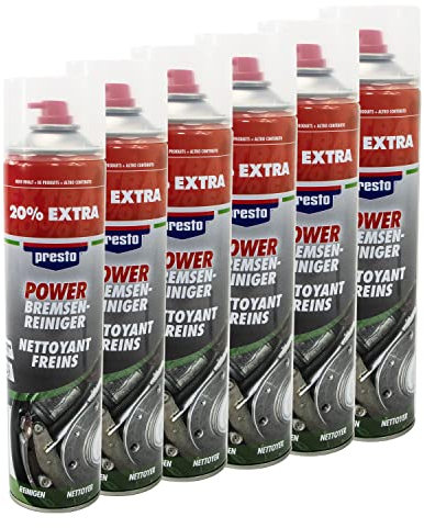 Bremsenreiniger Power Teilereiniger Spray Presto 307287 6 X 600 ml