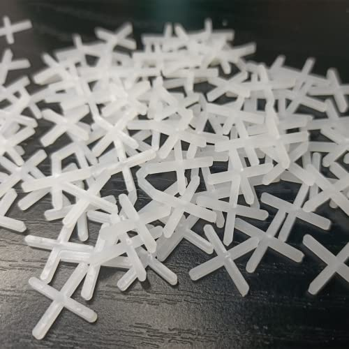 QTACIE Fliesenkreuze, 2 mm, Kunststoff, Kreuzform, für genaue Fliesenpositionierung, Heimwerken, Pflastersteine, Fliesen, Gartenplatten, Wandfliesen, 200 Stück