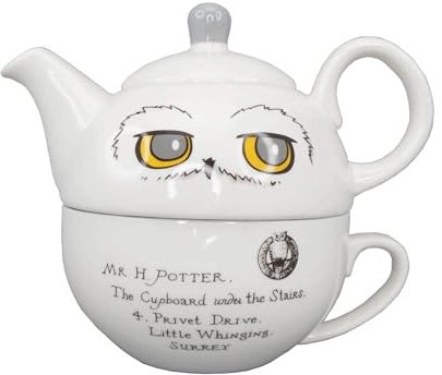 Harry Potter Half Moon Bay Hedwig Teeservice – Tea for One – Hedwig Owl Cup – Teekanne für eine Person – kleine Teekanne