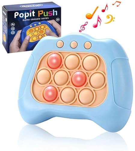 Jastown Console de Jeu Fast Push Bubbles,Pop it Lumineux,Jeu Pop Puzzle de Light Bouton,Jeu Pop it électronique,Pop it up,sensoriels Fidget Toy,Jeu electronique pour Enfants de 3-12 Ans