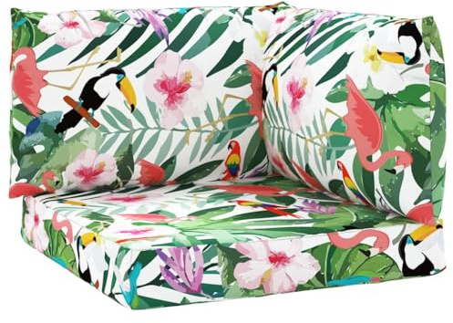 vidaXL Coussins de Palette 3 pcs Multicolore Tissu Oxford, Coussin, Coussin de canapé, Oreiller de Dos, Coussin extérieur, Coussin de siège