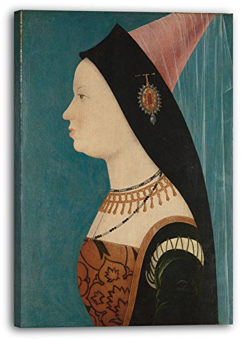 Printed Paintings Leinwandbild (20x30cm) Meister H.A. oder A.H.: Maria von Burgund, Leinwand auf Keilrahmen gespannt und fertig zum Aufhängen, hochwertiger Kunstdruck aus deutscher Produktion