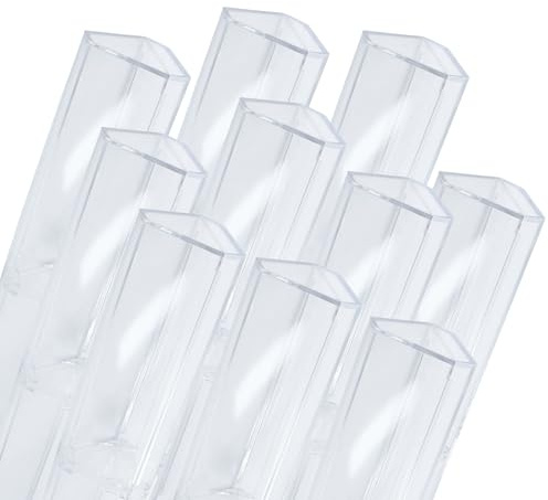 Hitefu 10pcs Plastic Clear Acrylic Pen Case, Reusable Empty Pen Gift Storage Container, Bulk Case Collection Set for Student School Business Office Supply (Triangular)