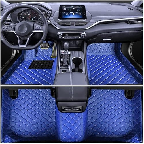 Auto Fußmatten für FIAT Tipo 2017 2018, Einfach zu Säubern Autoteppich All Inclusive Autofussmatte Auto Zubehör,F Blue