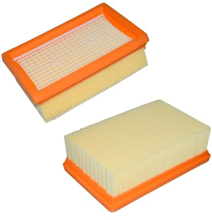BAMBOOST 2 Pack flat pleated filters for Karcher WD4 WD5 WD6 MV4 MV5 MV6 Wet & Dry Vacuum Cleaner Accessories 2.863-005.0 Flat Pleated Filter