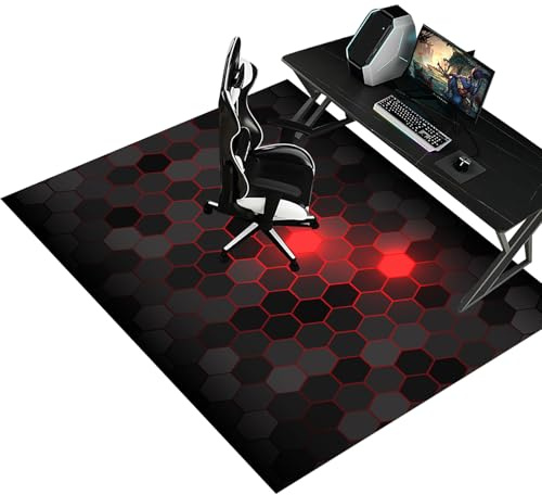 Schreibtischstuhl Unterlage - Bodenschutzmatte Bürostuhlunterlage Gaming Teppich- Bürostuhl Matte - Bodenschutz Bürostuhl Teppichschoner für Parkett Laminat Hartböden Teppichboden 70 x 100 cm