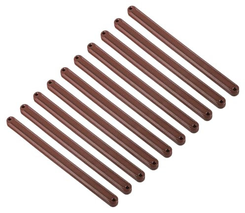 QUARKZMAN Guías para Cajones, 10 Piezas 235mm - Raíles de Plástico para Cajones, Guías Ranuradas Montadas en el Lateral para Cajones de Armarios Mesitas de Noche Armarios Roperos (Marrón)