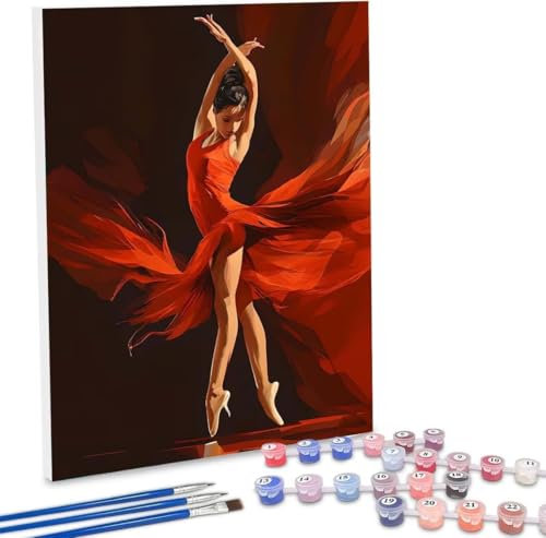 Paint by Numbers for Adults DIY Paint by Numbers Ballet Dancer for Beginners Painting by Numbers on Canvas DIY Acrylic Paints Set Paint by Numbers Kits for Adults Perfect for Gifts Decor 28x36in G-7