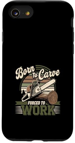Sculpture sur bois pour tronçonneuse Coque pour iPhone SE (2020) / 7 / 8