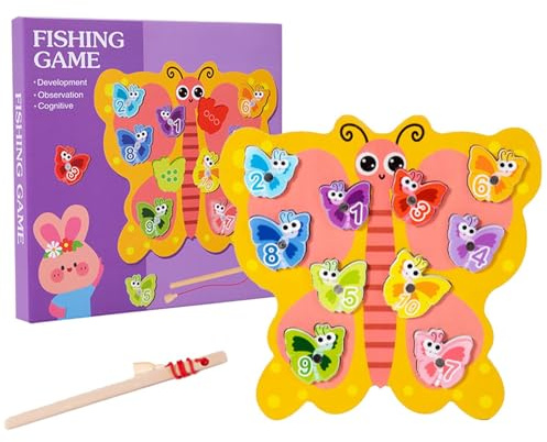 Angelspielzeug, magnetisches Angelset, Schmetterlingsmedizin, Freedttub Bath Toy, Vorschullernhilfen, interaktives Werkzeug für Familienbindung für Kinder und Erwachsene