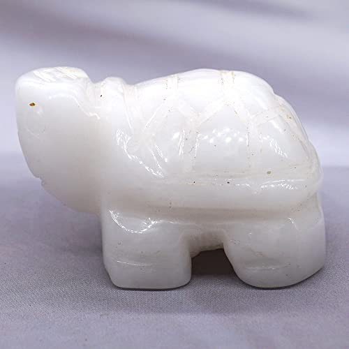 Home Collections 3,8 cm Schildkrötenstatue, natürlicher Edelstein, Kristall, Tierfiguren, Steine, Dekoration, Großhandel (weiße Jade)