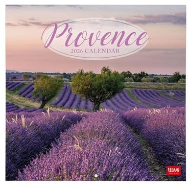 Legami - Wandkalender 2026, Provence, großer Wandkalender, 12 Monate und Jahresplaner, in 6 Sprachen, Platz für Notizen, Tierkreiszeichen, internationale Feiertage, 30 x 29 cm
