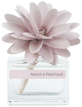 MUHA' | Profumatore Flower Diffuser, Neroli e Patchouli, 30 ml | Profumatore per AmbientiDiffusore Ambienti con Fiore in Legno di Betulla