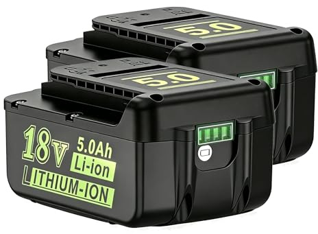 2x 18V 5Ah DREAMDASH Rechargeable Battery, Replacement for Karcher 18V Tool | for LTR 18-30 Grass Trimmer CNS 18-30 Chainsaw BLV 18-200 Blower HGE 18-50 Hedge Trimmer LMO 18-36 Lawnmower PSU 4-18 Sprayer