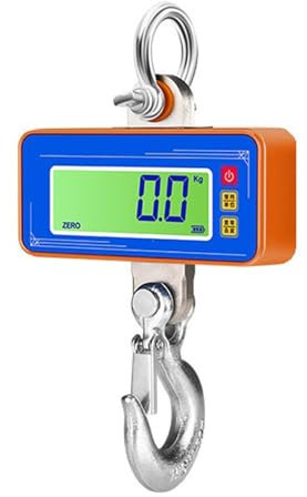 EDEDE Bilancia da Gru Digitale, Bilancia Digitale Impermeabile con Gancio for Gru, 1500 kg con Telecomando OCS-P3 0-1500 kg, Bilancia Elettronica(LCD Display)