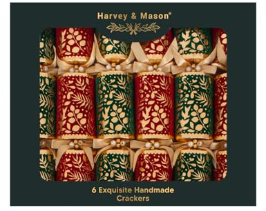 RSW Harvey & Mason Knallbonbons mit Samt-Finish, Satinband und Perlendetails, 6 Stück, 34,3 cm, inkl. Hüte, Mottos und Premium-Geschenke
