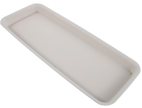 PACKOVE Vassoio Rettangolare Design Minimalista Bianco in Resina Sottovaso per Drenaggio e Raccolta Acqua per Piante e Bonsai per ed