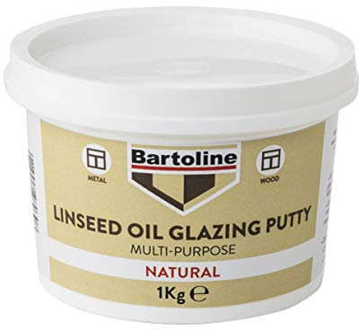Bartoline Linseed Oil Glazing Putty 1kg – Multi-Purpose Window & Frame Sealant – Ideal for Wood & Metal Frames
