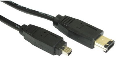 Cable-Core Firewire 6 Pin to 4 Pin Cable 2 Metres Lead DV out to PC