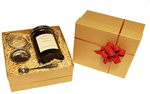 Milk Oolong Tea Gift Set 100g Loose Leaf in Caddy Quangzhou with Tea Strainer and Measuring Spoon by TeaCakes of Yorkshire