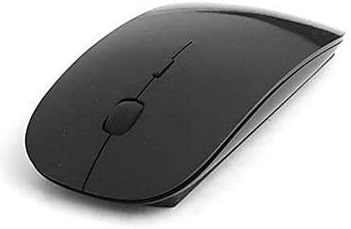 DOBO Souris Optique Laser sans Fil Ultra Mince avec Mini Récepteur USB Intégré 2.4 Ghz, Noir