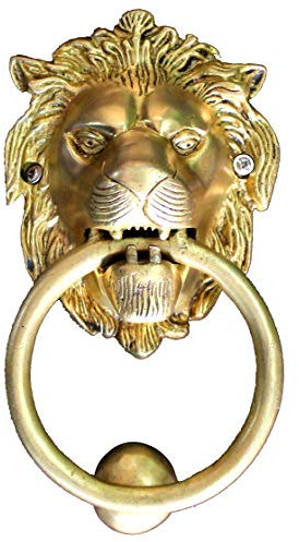 StonKraft Startseite Sammlung- schöne Messing Löwen Mund Türklopfer, Türzubehör, Tor Klopfer (5 Zoll) - Brass Door Knocker