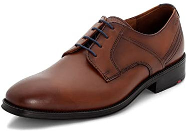 LLOYD Herren Schnürhalbschuhe Gala, Männer Businessschuhe,Derby,Normalweit,Office,büro,Freizeit,Men's,Schnuerschuhe,Cognac/Midnight,45 EU / 10.5 UK