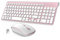 J JOYACCESS Tastatur Und Maus Set Kabellos, USB 2.4GHZ Ultra Dünn Fortgeschrittene Tastatur Maus Kabellos Combo QWERTZ Layout, für PC/Computer/Laptop/TV/Notebook/Mac (Deutsch Layout) - Roségold
