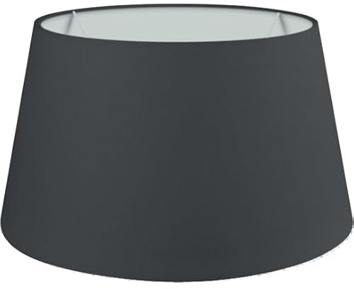 Wogati® Premium Lampenschirm | Größe: XXL | ØU:35cm | Farbe: Schwarz | E14/E27 | konisch | Baumwolle | für Stehlampen, Hängelampen, Tischlampen, Deckenlampen