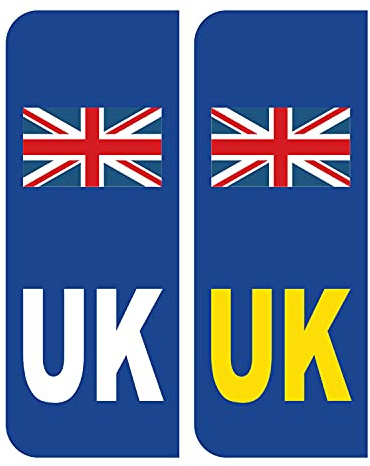 UK Auto Nummernschild Vinyl Aufkleber Union Jack NO GB EU Flagge Brexit