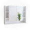Vicco Badspiegelschrank Weiß Elira 80x64x21 cm - Badezimmerschrank mit Spiegel, Extra viel Ablagefläche für Kosmetik & Pflegeprodukte