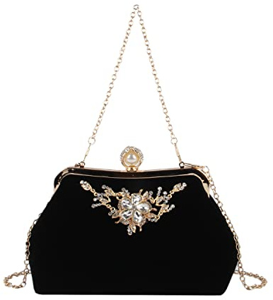 EVEOUT Carteras de mano y clutches de Mujer Bolso de noche con diamantes de imitación Bolso de boda Fiesta Nocturna Bolsa de hombro monedero para fiesta de graduación
