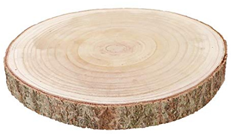 Naturbelassene Holzscheibe Baumscheibe DIY Deko Basteln Hochzeit Ø 12-38 cm Holz Weihnachten (38 cm - 1 Stück)