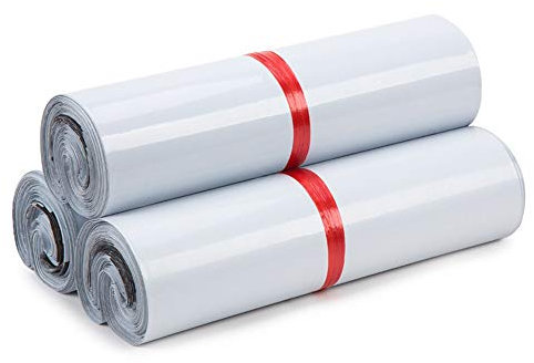 Versandbeutel 100 stücke Bunte Express Neue Kurierbeutel Selbstklebende Wasserdichte Feuchtigkeitsgemäße Kunststoff Polyumhüllgeschenk Versandbeutel ( Color : White , Gift Bag Size : 35x45cm )