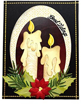 Sredwtk Kerze Stanzschablonen Weihnachten Stanzbögen Prägeschablone Stanzformen für Scrapbooking Fotopapier Karten Handwerk DIY Herstellung Geburtstag Geschenk Cutting Dies