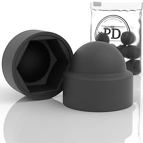 PD® Sechskant Schutzkappen M6 (SW 10) | Abdeckkappen Schwarz | 25 Stück | Langlebige Schraubenabdeckung aus Kunststoff für Muttern & Schraubenkopf | Zuverlässiger Witterungs- & Korrosionsschutz