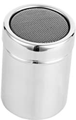 Cabilock Kitchen Tool 3 Pack Stainless Steel Sugar Shaker Duster Wand Air-Tight for Seasoning Cans Easy to Clean L Size