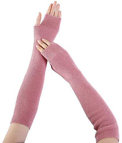 Unisex Fingerlose Handschuhe Fäustlinge Handwärmer Pulswärmer Mit Daumenloch Armstulpen Stricken Pulswärmer Elastische Halbfinger Handschuhe Damen Fingerlose Armstulpen