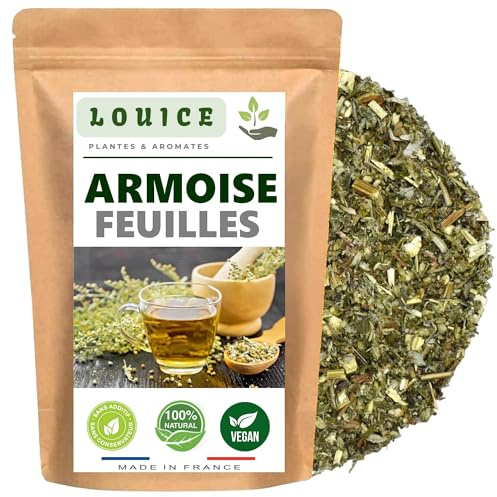 Armoise en Feuilles 100g - Qualité Premium | 100% Naturelle et Séchée | Idéale pour Infusions Tisanes et Bien-être